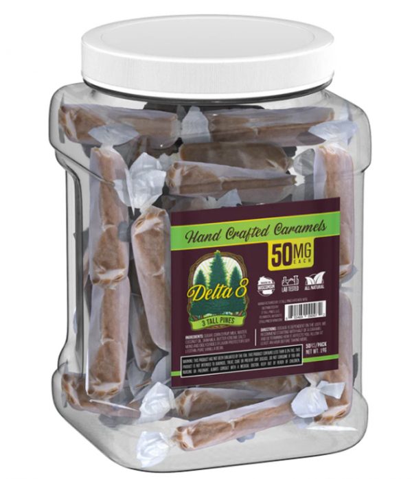 3 Tall Pines D8 Caramels - 50mg
