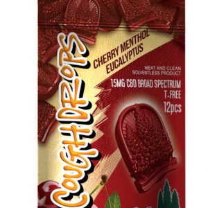 Cherry Eucalyptus Cough Drops - 15mg Broad Spectrum CBD