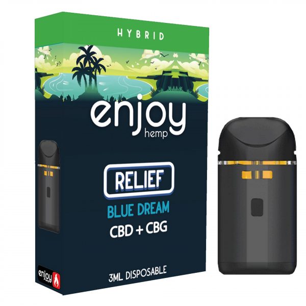 Enjoy Hemp 3ml CBD + CBG Disposable for Relief - Blue Dream (Hybrid)