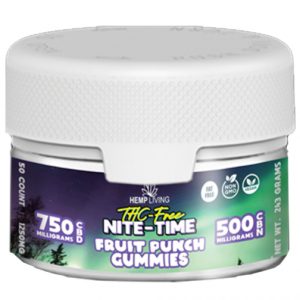 THC-Free Nite-Time CBD + CBN Gummies 250MG – 10ct Fruit Punch