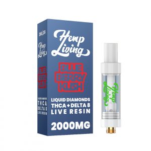 THCA + Delta 8 Live Resin Liquid Diamonds – 2g Cart – Blueberry Kush (Indica)