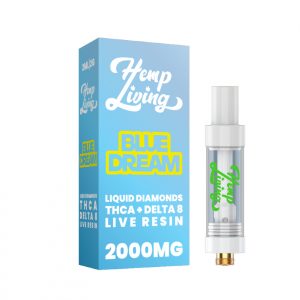 THCA + Delta 8 Live Resin Liquid Diamonds – 2g Cart – Blue Dream (Sativa)