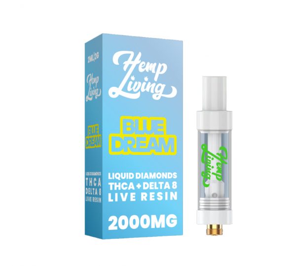 THCA + Delta 8 Live Resin Liquid Diamonds – 2g Cart – Blue Dream (Sativa)