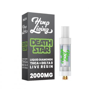 THCA + Delta 8 Live Resin Liquid Diamonds – 2g Cart  – Death Star (Indica)