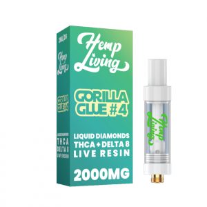 THCA + Delta 8 Live Resin Liquid Diamonds – 2g Cart– Gorilla Glue #4 (Sativa Hybrid)