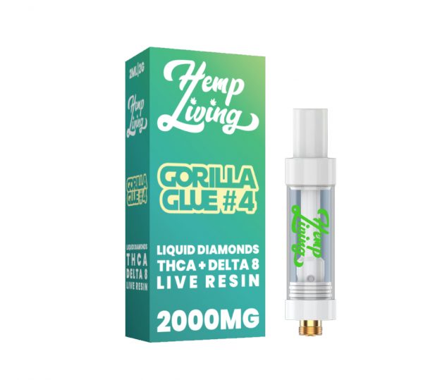 THCA + Delta 8 Live Resin Liquid Diamonds – 2g Cart– Gorilla Glue #4 (Sativa Hybrid)