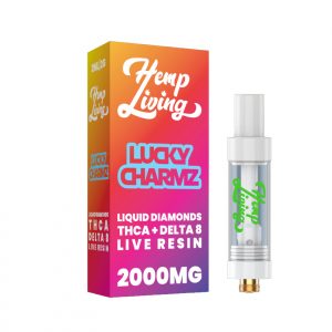 THCA + Delta 8 Live Resin Liquid Diamonds – 2g Cart – Lucky Charmz (Hybrid)