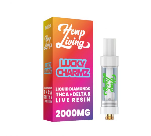 THCA + Delta 8 Live Resin Liquid Diamonds – 2g Cart – Lucky Charmz (Hybrid)