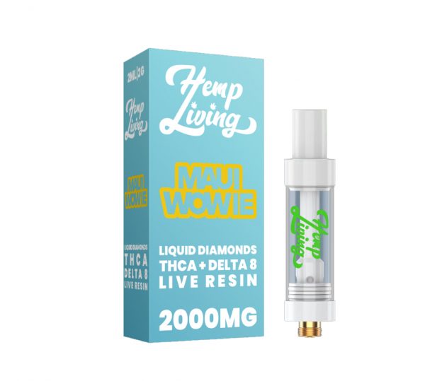 THCA + Delta 8 Live Resin Liquid Diamonds – 2g Cart – Maui Wowie (Sativa)