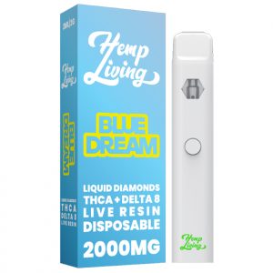 THCA + Delta 8 Live Resin Liquid Diamonds – 2g Disposable – Blue Dream (Sativa)