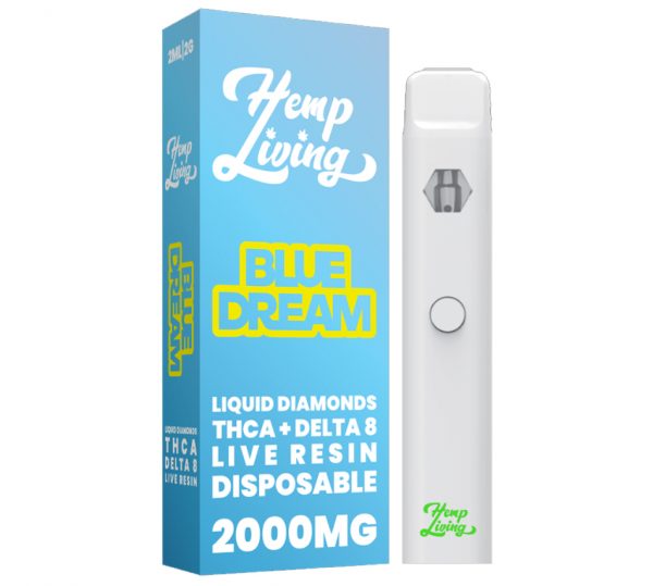 THCA + Delta 8 Live Resin Liquid Diamonds – 2g Disposable – Blue Dream (Sativa)