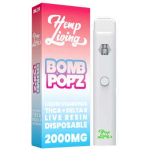 THCA + Delta 8 Live Resin Liquid Diamonds – 2g Disposable –  Bomb Popz (Sativa)
