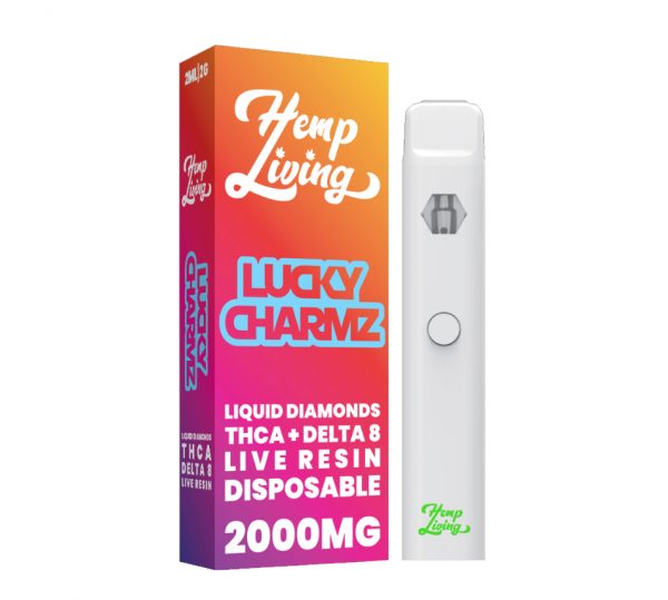 THCA + Delta 8 Live Resin Liquid Diamonds – 2g Disposable – Lucky Charmz (Hybrid)