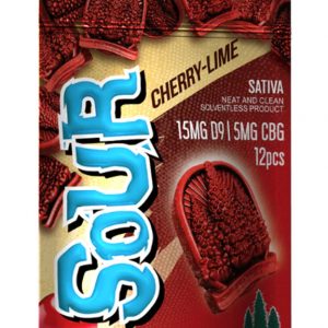 Delta 9 Gummies - Sour Cherry Lime - 15mg Delta 9 + 5mg CBG - Sativa