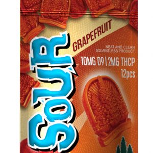 Delta 9 Gummies - Sour Grapefruit - 10mg Delta 9 + 2mg THCP